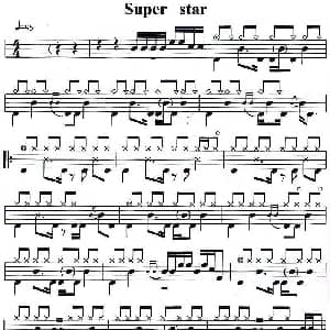 Super star 应用乐曲集 架子鼓谱