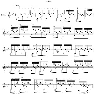 著名古典吉他练习曲 吉他谱