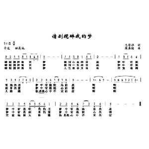 请别搅碎我的梦_通俗唱法乐谱_词曲:王荣华 廉鱼海