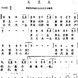 大丈夫_通俗唱法乐谱