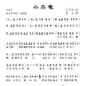 小乌龟_儿歌乐谱_词曲:王子仑 张文