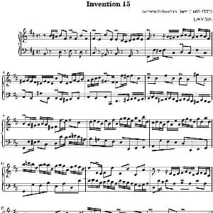 15首巴赫二部创意曲集 钢琴谱 巴赫
