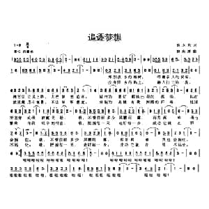 追逐梦想_通俗唱法乐谱_词曲:倪永东 曾庆清