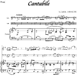 Cantabile 小提琴 大提琴 钢琴伴奏 G.Tartini