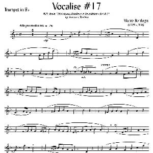Bordogni Vocalise #17 小号 Marco Bordogni