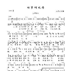 旧梦何处寻_歌曲简谱_词曲:杨道夫 杨道夫