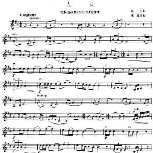 小提琴谱 | 人生 电视剧 海灯法师 插曲 谢军