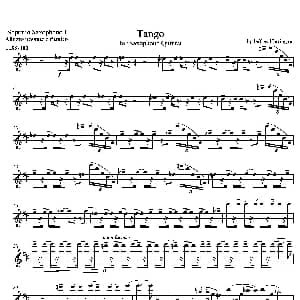 萨克斯谱 | Tango 四重奏高音萨克斯分谱