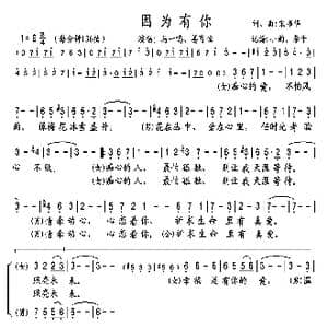 因为有你_歌谱投稿_词曲:宋书华 宋书华