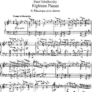 柴可夫斯基18首钢琴小品Op.72 钢琴谱 俄 彼得 伊利奇 柴可夫斯基