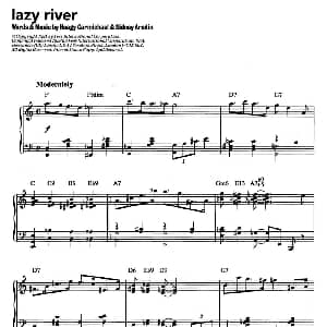 Lazy River 钢琴谱 Hoagy Carmichael & Sidney Arodin
