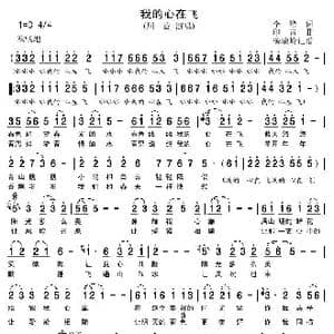 我的心在飞_歌谱投稿_词曲:李峰 印青