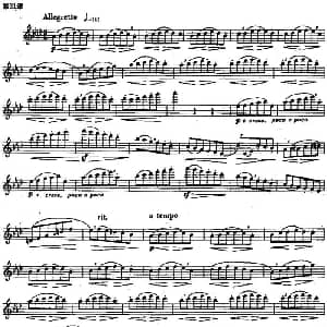 长笛曲谱 | 长笛练习曲100课之第31课 连音与吐音的特殊练习与效果