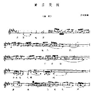 苏州弹词 黛玉焚稿 五线谱