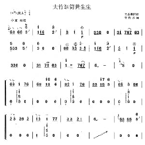 古筝谱 | 大竹烟筒黄生生 黄梅改编版