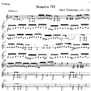 小提琴谱 | Sonata Ⅲ 阿尔斯顿