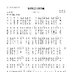都说咱工人有力量_歌谱投稿_词曲:张书君 崔来宾
