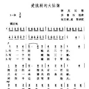 爱挑剔的大姑娘 捷克 _外国歌谱