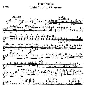 长笛曲谱 | Light Cavalry Overture 轻骑兵序曲 管乐合奏长笛分谱 弗朗茨 冯 苏佩