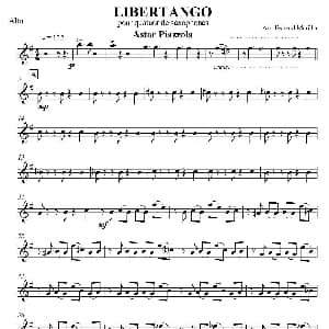 萨克斯谱 | LIBERTANGO 探戈灵魂 四重奏之中音萨克斯分谱 皮耶左拉