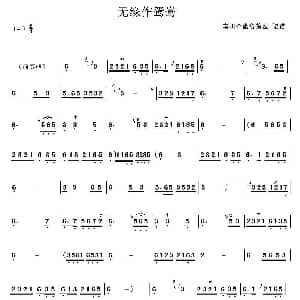 无缘作鸳鸯 箫 幽谷箫泣记谱