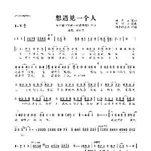​想遇见一个人_歌曲简谱_词曲:姚若龙 曾嫚姿