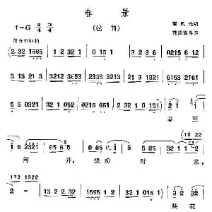 单弦 春景 谭凤元