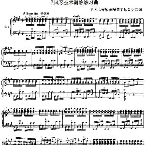 手风琴谱 | 手风琴技术训练练习曲 24 全国高等师范院校手风琴学会编