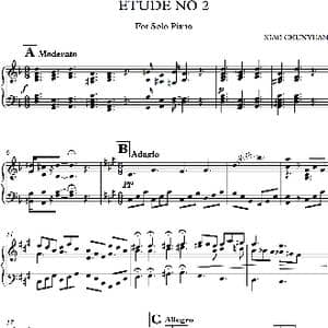 Etude No 2_歌曲简谱_词曲: 萧淳元