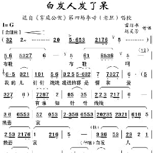 云南花灯 白发人发了呆 选自 家庭公案 第四场李母唱段 雷琼书 赵美芳