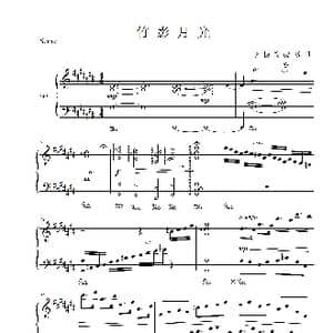 竹影月光_歌曲简谱_词曲: 李杨俊骏