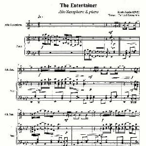 萨克斯谱 | The Entertainer 中音萨克斯 钢琴伴奏
