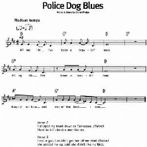 蓝调音乐:Police Dog Blues_外国歌谱