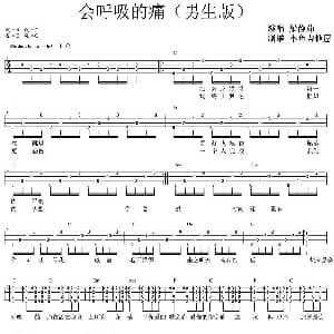 会呼吸的痛 吉他谱 梁静茹 小鱼吉他屋制谱