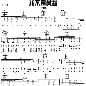 我不是黄蓉 吉他谱 王蓉