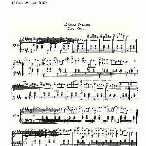 12 Graz Waltzes D.924 钢琴谱