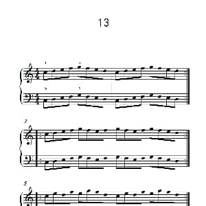 三.五组基本练习13 钢琴谱