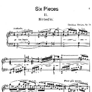 Six Pieces Op.32 钢琴谱 克里斯蒂安 辛丁 Christian Sinding