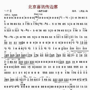 北京喜讯到边寨_歌曲简谱_词曲: 郑路等