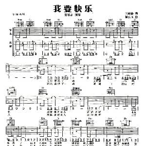 我要快乐 吉他谱 张惠妹 邬裕康 林倛玉