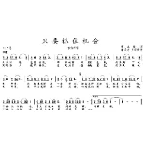 只要抓住机会_通俗唱法乐谱