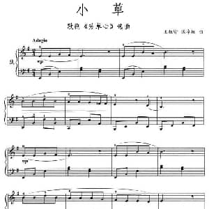 小草 钢琴谱 王祖皆 张卓娅
