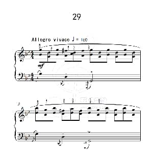 练习曲 29 钢琴谱
