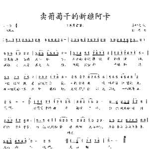 卖葡萄干的新疆阿卡_歌曲简谱_词曲:吴钟文 北音