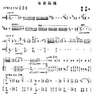 二胡谱 | 布衣姑娘 杨琴伴奏谱 谭勇 高歌