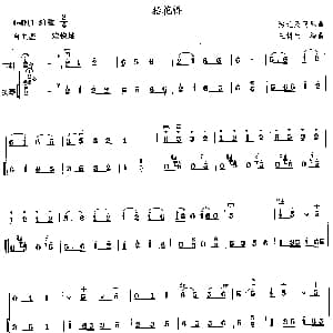 二胡谱 | 抬花轿 扬琴伴奏谱