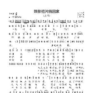 照张相片捎回家_歌曲简谱_词曲:马来文 龚荣光