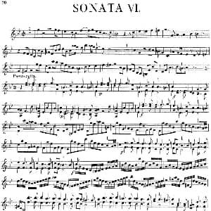 小提琴谱 | Biber Violin Sonata VI