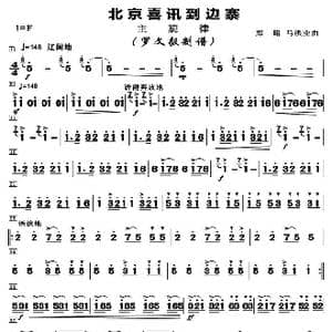 北京喜讯到边寨_歌曲简谱_词曲: 郑路/马洪业