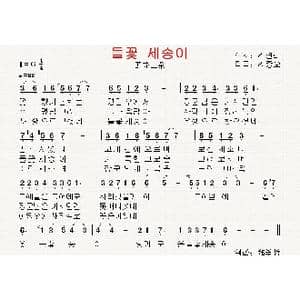 朝鲜 들꽃 세송이_歌曲简谱_词曲:李延姬 翻译:郑学哲 李宗吴